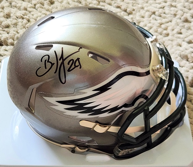 Philadelphia Eagles Jordan Davis Signed Mini Helmet Jsa