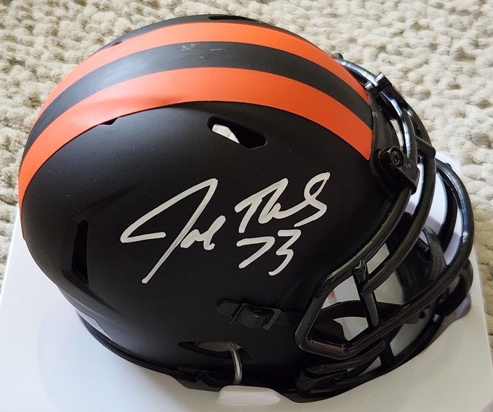 Terrell Davis Signed Denver Broncos Throwback Orange Mini Helmet - Inscription